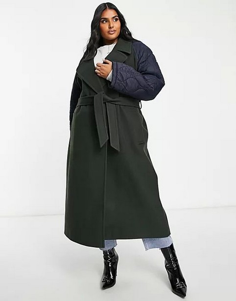 Пальто для полных девушек английского бренда Asos зима-весна 2024