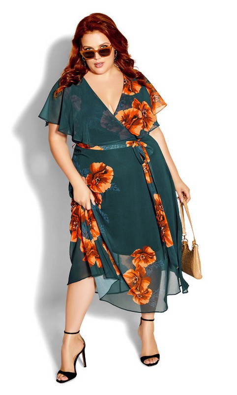 Нарядные платья для полных модниц австралийского бренда City Chic весна-лето 2023