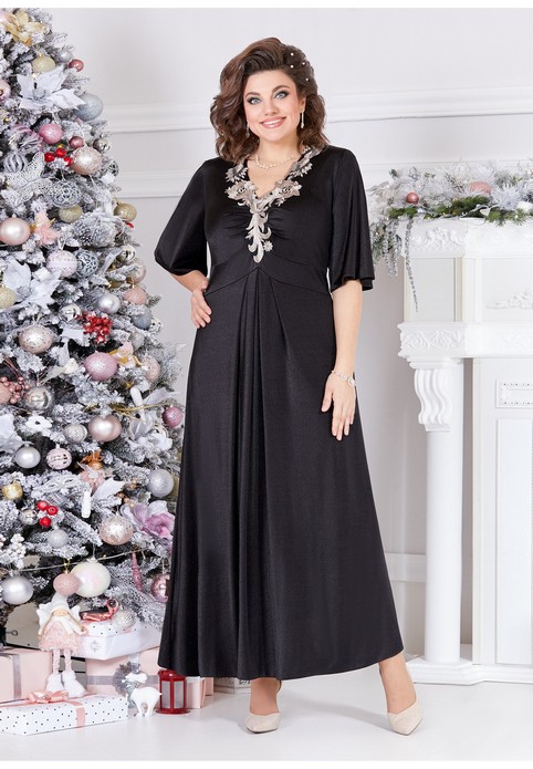 Новогодняя коллекция платьев для полных модниц белорусского бренда Mira Fashion 2023