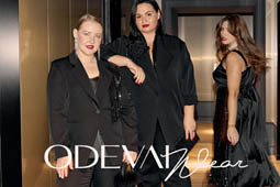 Новогодний lookbook женской одежды больших размеров российского бренда Odevai Wear 2023
