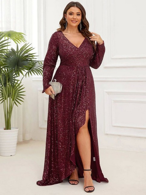 Новогодняя коллекция вечерних платьев для полных женщин американского бренда Ever Pretty 2023