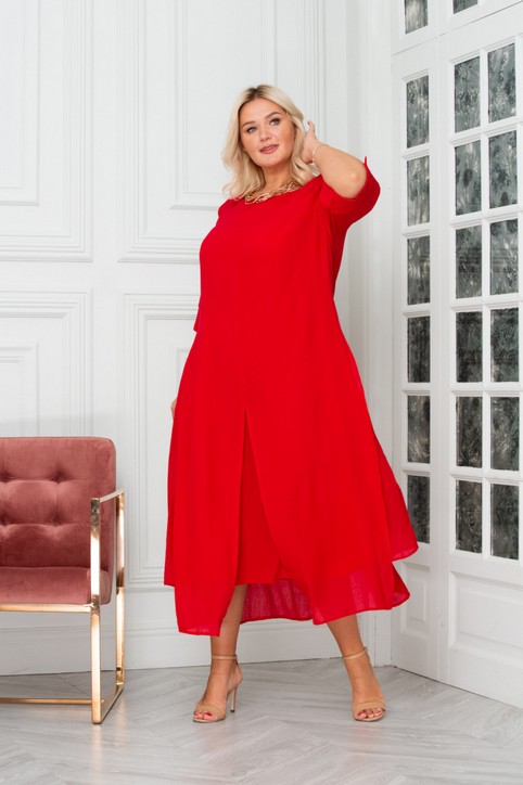 Нарядная коллекция женской одежды больших размеров российского бренда Intikoma осень 2022