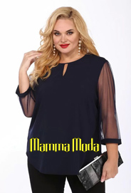 Блузы для полных женщин белорусского бренда Mamma Moda осень-зима 2022-23