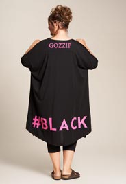 Датский look одежды для полных женщин Gozzip Black лето 2022