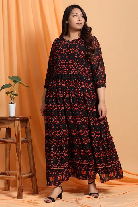 Платья в стиле бохо для полных женщин индийского бренда Amydus весна 2022