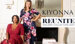 Праздничный lookbook женской одежды больших размеров американского бренда Kiyonnna 2021
