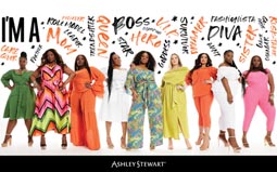 Американский lookbook одежды для полных модниц Ashley Stewart май 2021
