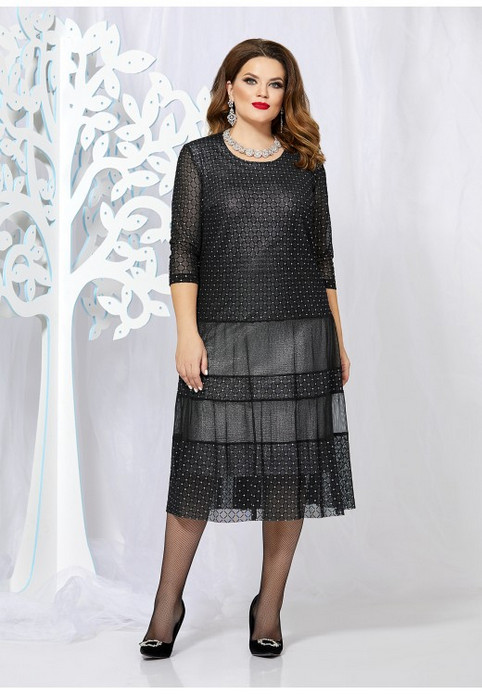 Новогодняя коллекция платьев для полных модниц белорусского бренда Mira Fashion 2021