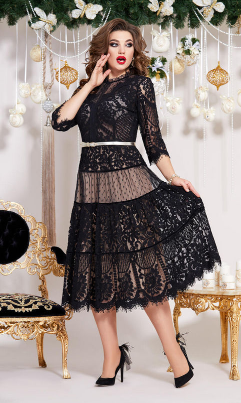 Новогодняя коллекция платьев больших размеров Vittoria Queen 2021