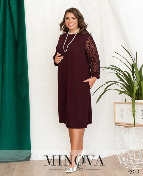 Нарядные платья для полных модниц украинского бренда Minova осень 2020