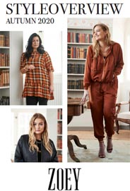 Lookbook женской одежды plus size датского бренда Zoey осень 2020