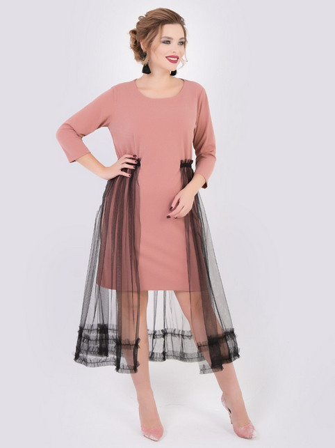 Платья для полных модниц российского бренда Lady Agata осень 2020