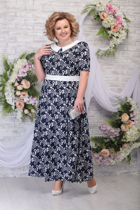 Шикарные платья для полных женщин белорусского бренда NINELE лето 2020