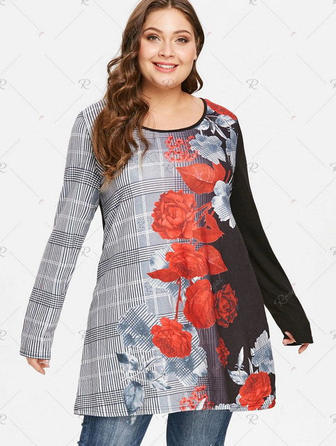 Блузы и туники для полных женщин китайского бренда RoseGal весна-лето 2020