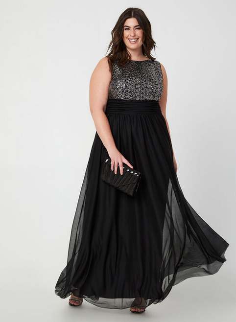 Новогодняя коллекция платьев для полных модниц канадского бренда Laura 2020
