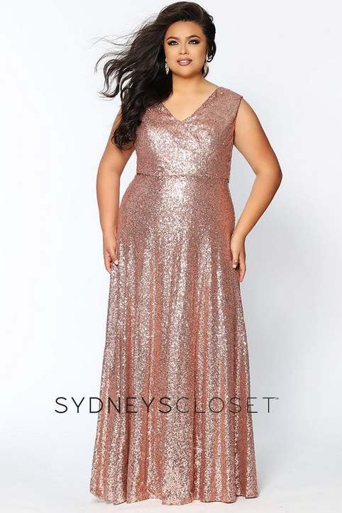 Новогодняя коллекция вечерних и бальных платьев больших размеров американского бренда Sydneys Closet 2020
