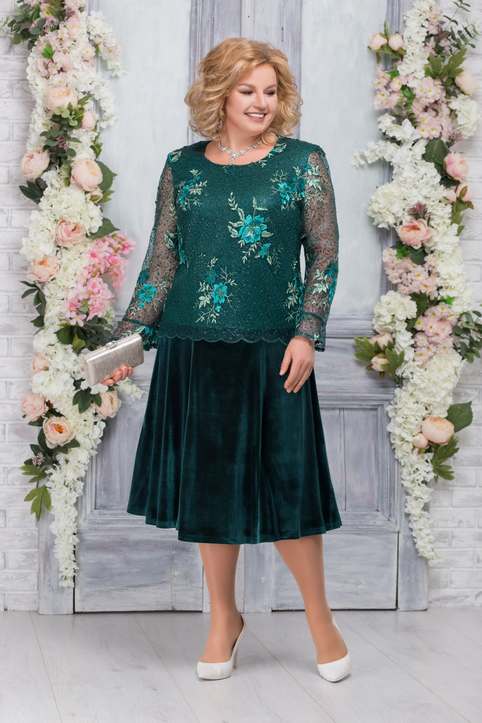 Новогодняя коллекция платьев для полных женщин белорусского бренда Ninele 2020