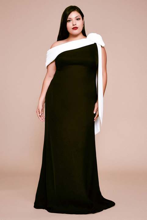 Новогодняя коллекция вечерних и коктейльных платьев для полных модниц американского бренда Tadashi Shoji 2020
