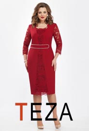 Новогодняя коллекция платьев для полных девушек и женщин белорусского бренда Teza 2020