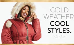 Lookbook верхней одежды для полных женщин американского бренда Ashley Stewart ноябрь 2019