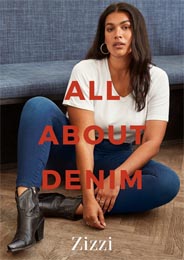 Датский lookbook джинсовой одежды для полных девушек Zizzi осень 2019