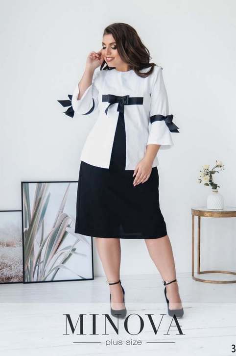 Нарядные платья для полных девушек и женщин украинского бренда Minova осень 2019