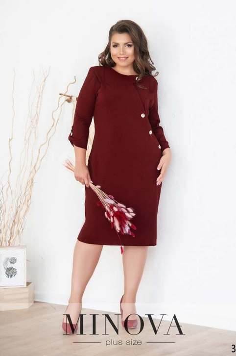 Нарядные платья для полных девушек и женщин украинского бренда Minova осень 2019