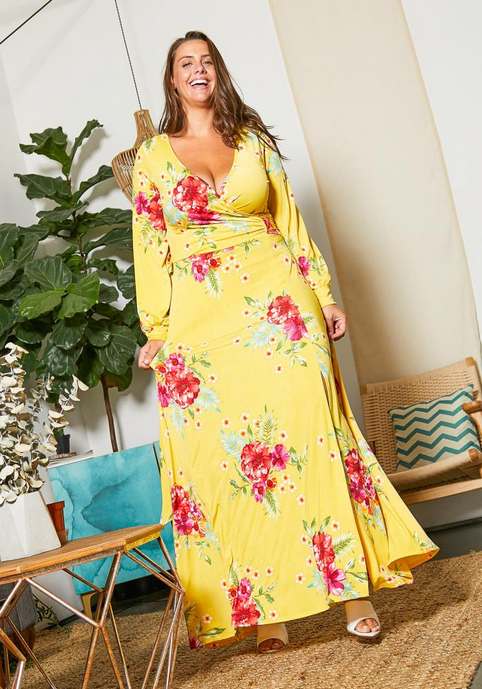 Длинные платья и сарафаны для полных американского бренда Asoph лето 2019
