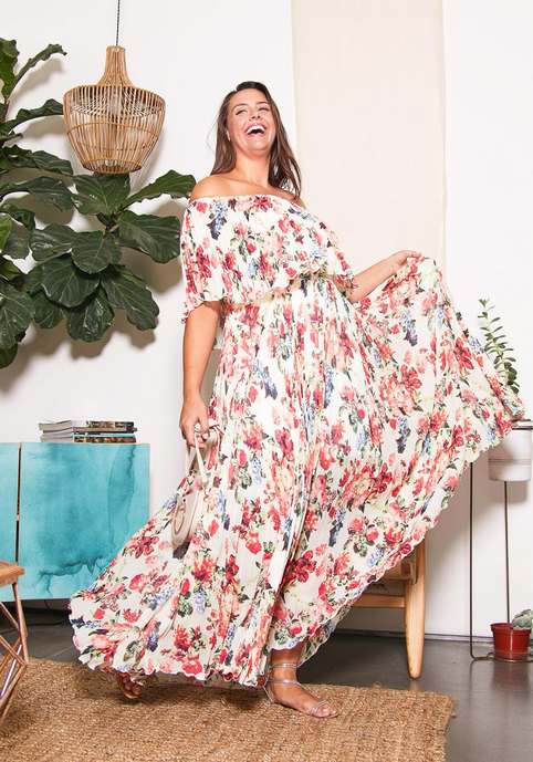 Длинные платья и сарафаны для полных американского бренда Asoph лето 2019