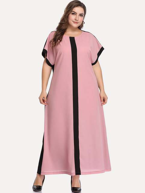 Платья макси для полных женщин китайского бренда Kim Curvy лето 2019