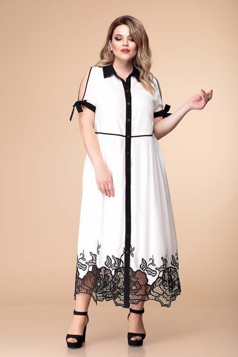 Платья для полных девушек и женщин белорусского бренда Romanovich Fashion Style весна-лето 2019