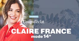 Lookbook женской одежды больших размеров канадского бренда Claire France весна-лето 2019