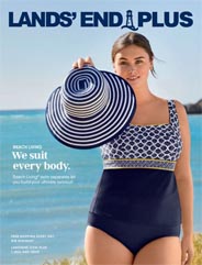 Каталог женской одежды и купальников больших размеров американского бренда Lands' End лето 2019
