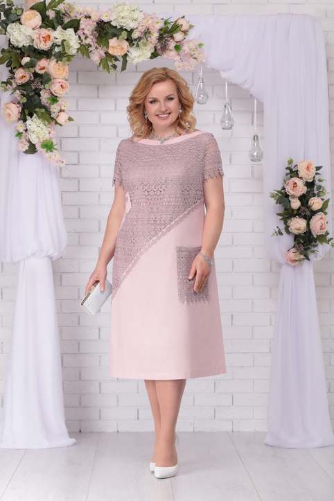 Нарядные платья для полных женщин белорусского бренда Ninele лето 2019
