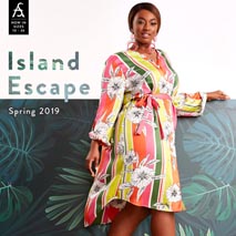 Lookbook стильной одежды для полных модниц американского бренда Ashley Stewart апрель-май 2019