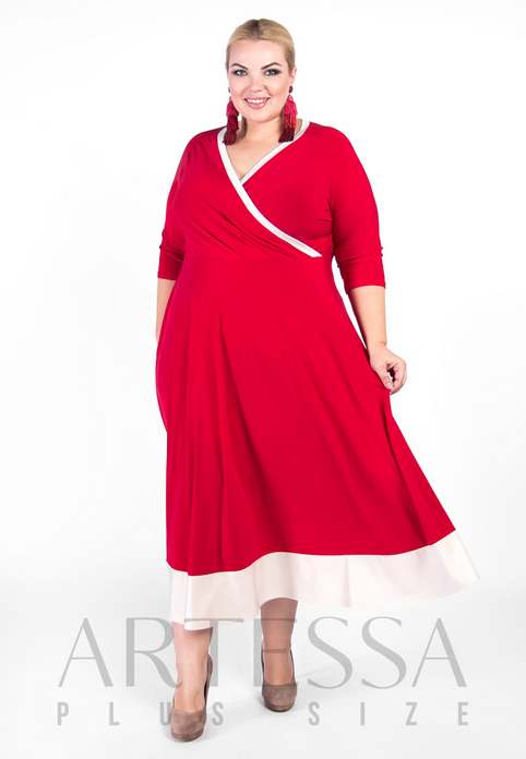 Платья для полных женщин российского бренда Artessa весна 2019