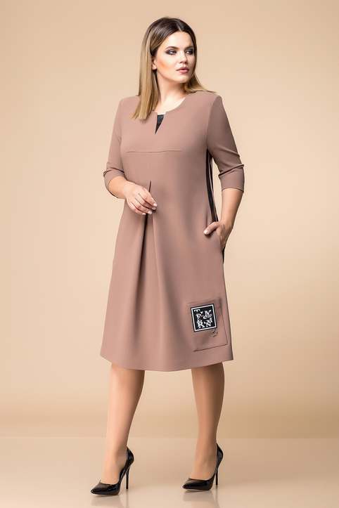 Платья для полных девушек и женщин белорусской компании Romanovich Style осень-зима 2018-2019