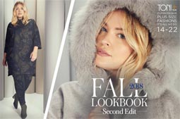Lookbook одежды для полных женщин канадского бренда Toni Plus осень-зима 2018-19