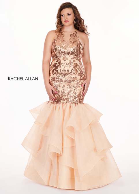 Вечерние платья на Новый 2019 год для полных девушек американского бренда Rachel Allan