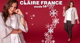 Новогодний Lookbook женской одежды plus size канадского бренда Claire France 2019