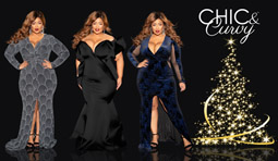 Платья на Новый год для полных дам американского бренда Chic and Curvy 2019