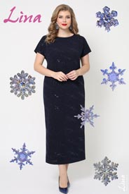 Новогодняя коллекция платьев для полных женщин российской компании Lina 2019