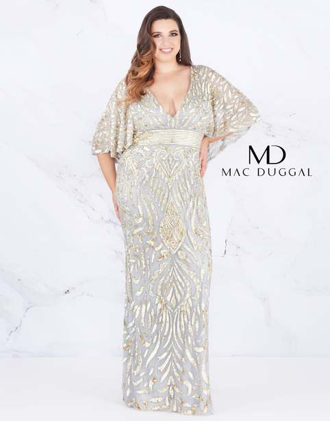 Новогодняя коллекция вечерних платьев для полных девушек и женщин американского бренда Mac Duggal 2019