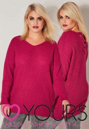 Вязаная одежда для полных женщин британского бренда Yours осень-зима 2018-19