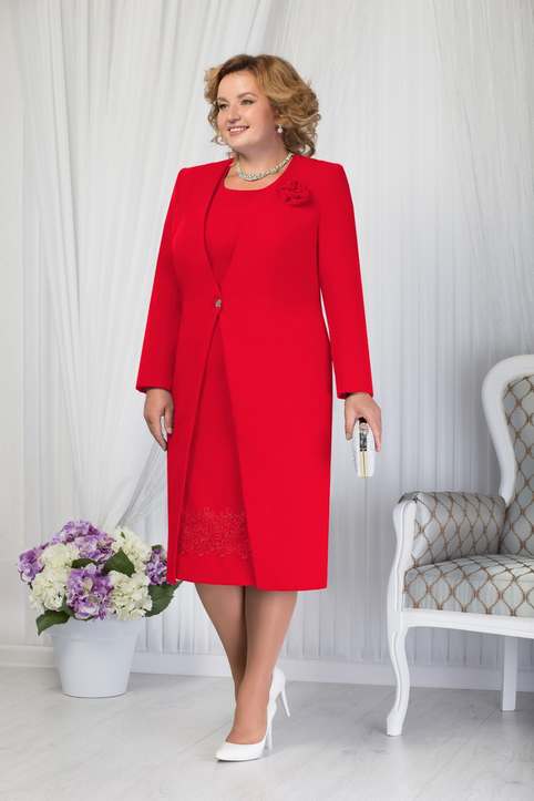 Нарядные платья и костюмы для полных женщин белорусского бренда Ninele осень 2018