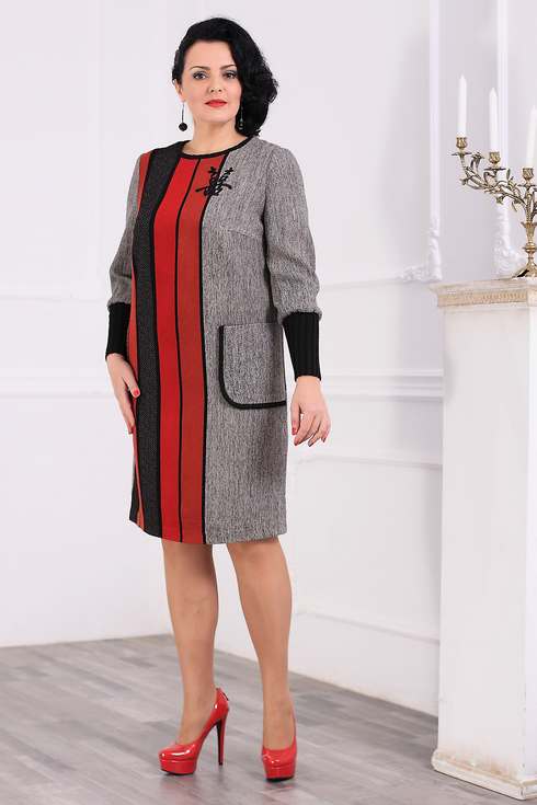 Платья для полных женщин белорусской компании Madame Rita осень 2018