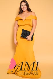 Нарядные платья для полных американского бренда Ami весна-лето 2018