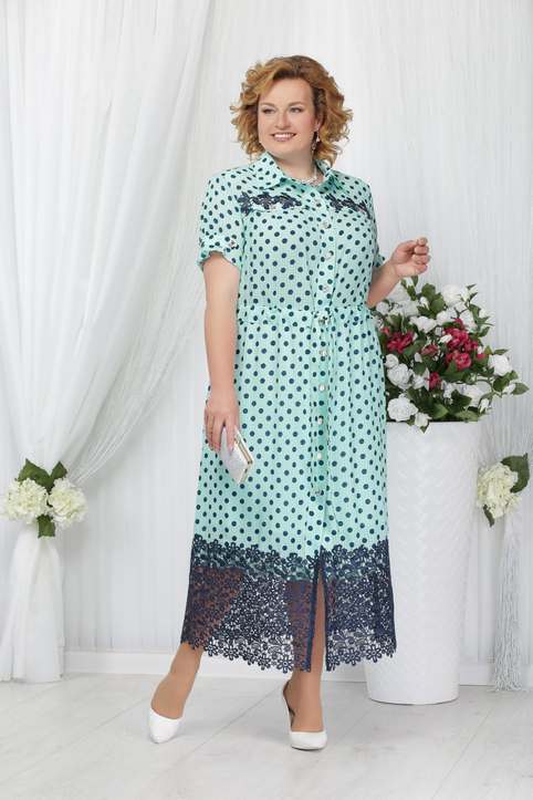 Красивые платья для полных женщин белорусского бренда Ninele лето 2018