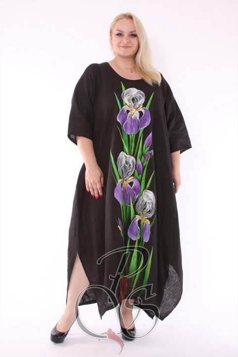 Платья для полных женщин белорусской компании Ваш лён весна-лето 2018