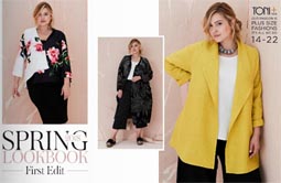 Toni+ - канадский lookbook женской одежды больших размеров весна 2018